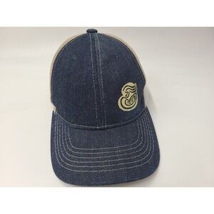 Panera Bread Mesh Trucker Adjustable Hat Cap Employee Uniform Crew Blue Beige